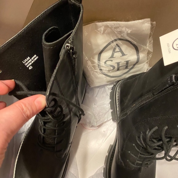 NIB ASH Leather Combat boots - Picture 3 of 5